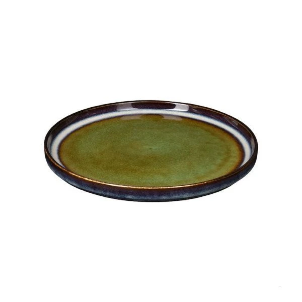 Тарелка мелкая 22,3см фарфор VERDE сине-зеленый десертная [HL482490] (6)