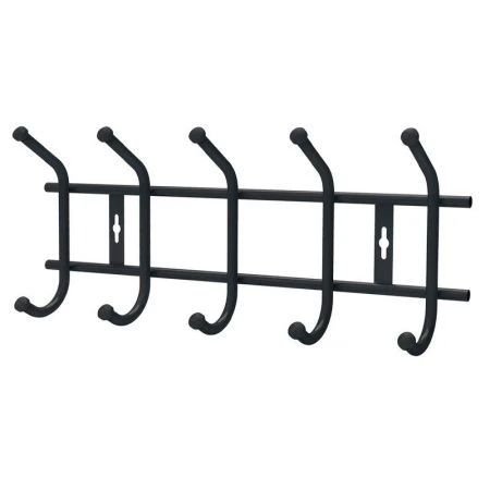 Вешалка 5 крючков настенная 465*190*80мм металл ВНТ5М черная матовая (5)