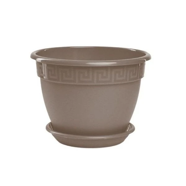 Горшок цветочный 10л d32см пластик АНТИК фраппе 5PL0490 (5)