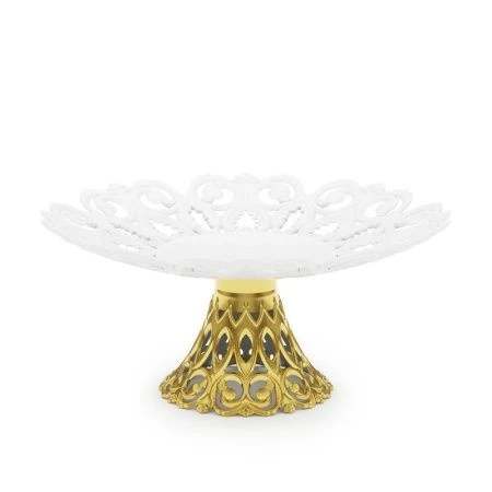 Сухарница на ножке пластик 211*97мм Свадебный переполох белая (30) ВЫВОД