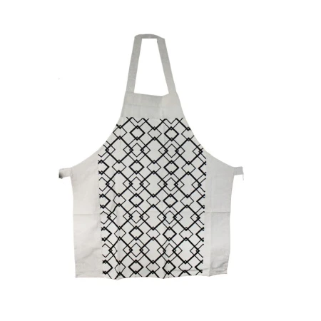 Фартук кухонный 50%лён 50%хлопок 70*60см шелкография РОМБЫ арт. ФОШ-7560