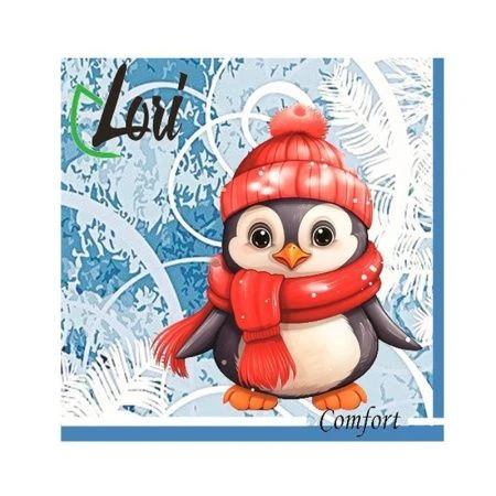 Салфетки бумажные новогодние Лори 2-х слойные 33*33 (16)