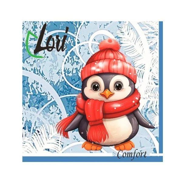 Салфетки бумажные новогодние Лори 2-х слойные 33*33 (16)