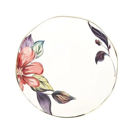 Тарелка мелкая 15*2см фарфор отводка золотом ОЛЕАНДР (36)