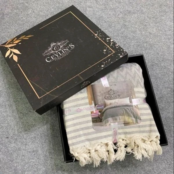 Покрывало жаккард 230*210 FAMILY серый