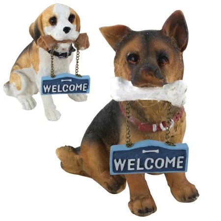 Фигурка Собака с табличкой Welcom 11х9см 2 вида (144)