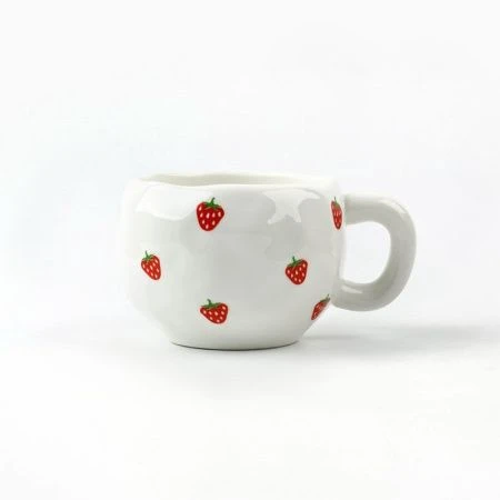 Чайный набор керамика 2пр 300мл Клубничка (36)