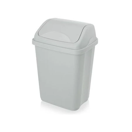 Контейнер для мусора 10л 255*205*375мм пластик Ultra серый с подвижной крышкой (24)