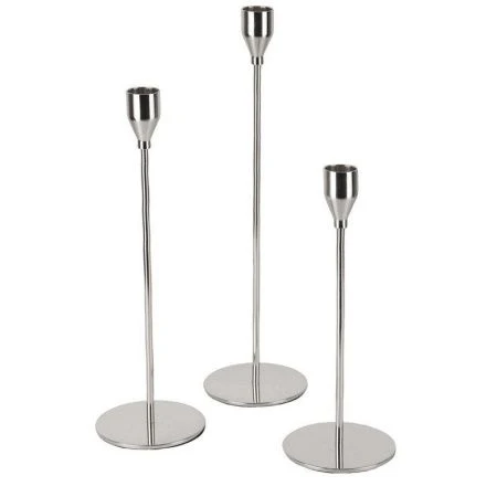 Подсвечник набор 3шт 32,5/27,5/22,5см металл инд.уп. (30)