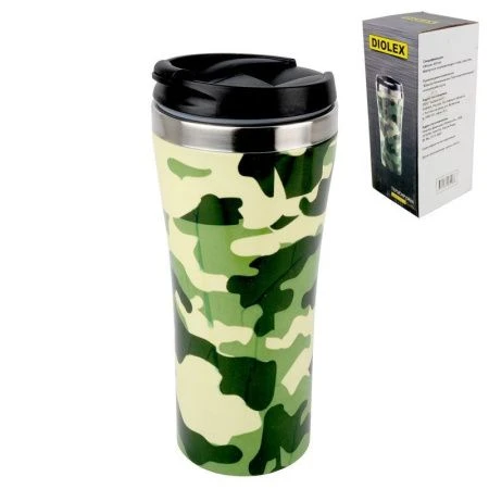 Термокружка 450мл нерж.сталь Милитари Diolex DXM-450-3 (24/48)