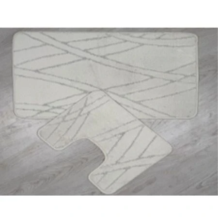 Набор ковриков в ванную 2пр 50*80/40*50 полипропилен MAXIMUS 10604 PEARL WHITE жемчужно-белый 2581