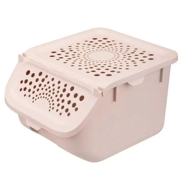 Контейнер для овощей 7,8л 275*240*175мм пластик светло-бежевый (6)