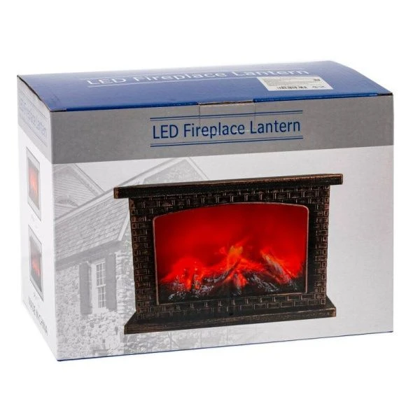 Камин с подсветкой пластик/стекло 25*13,5*18см USB (3xLR14 не прилаг.) (24)