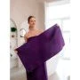 Набор для сауны женский вафельный 2пр (килт 90*146см, полотенце 47*90см) Баклажан
