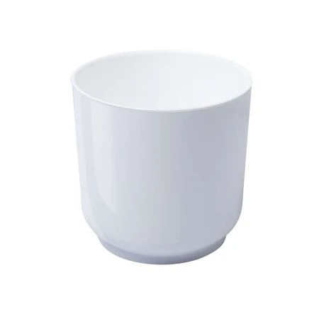 Горшок цветочный 3,2л 17см пластик ДЕЛЬТА с вкладкой белый (8)