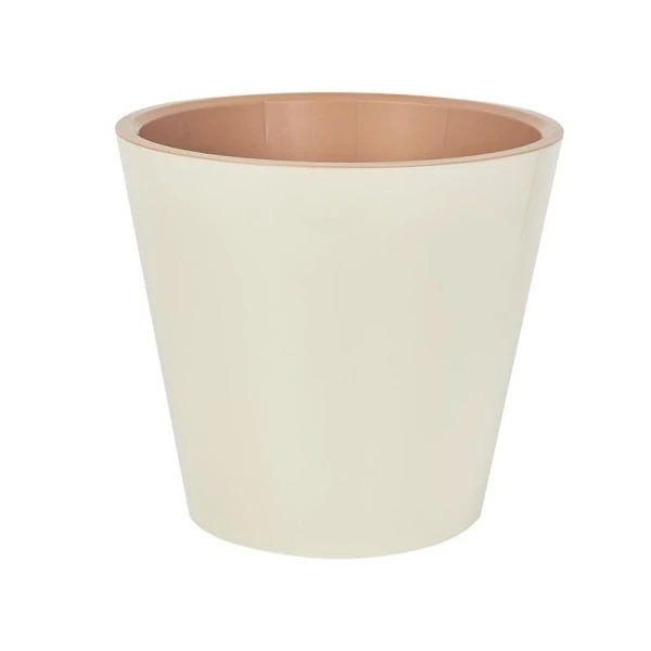 Горшок для цветов 10,5л 280мм пластик London сливочный (6)