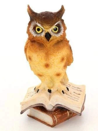 яяяФигурка Сова-букинист 9*15см, полистоун (36)