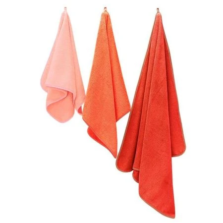 Набор полотенец микрофибра 3пр 35*75см/50*90см/70*140см Сванк оранжевый 300гр м0854_13