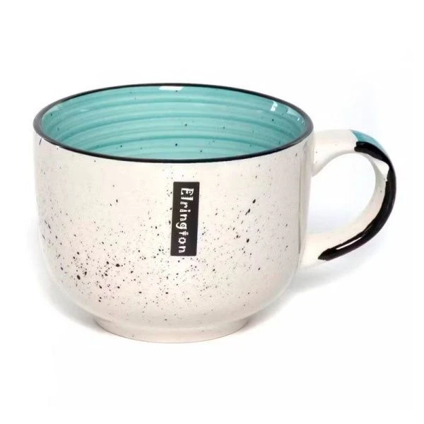 Бульонница 500мл керамика Аэрография МЯТНЫЙ БРИЗ (36)