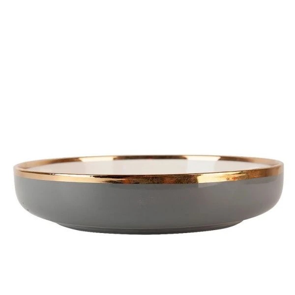 Тарелка мелкая 21,5*4,5см фарфор Royal line. Gray (6/24)