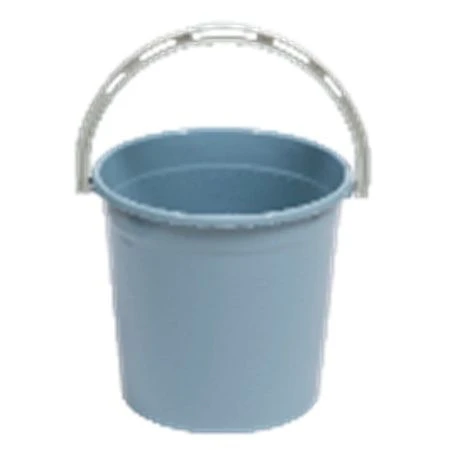 Ведро 10л пластик без крышки серо-синий (25)