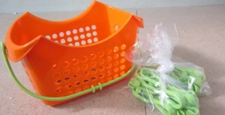 яяяКорзина для прищепок IRAK 2,25л 15*24*13,5см оранжевый (60)