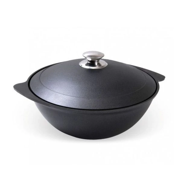 Казан для плова 4,5л алюминий АП 2-х слойное ТРАДИЦИЯ с крышкой (3)