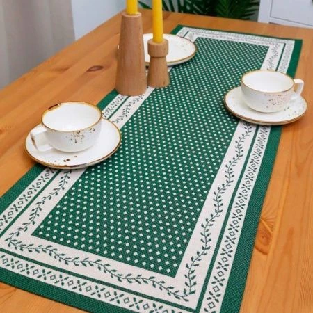 Салфетка новогодняя 40*100см гобелен НИДЕРЛАНДЫ зеленый