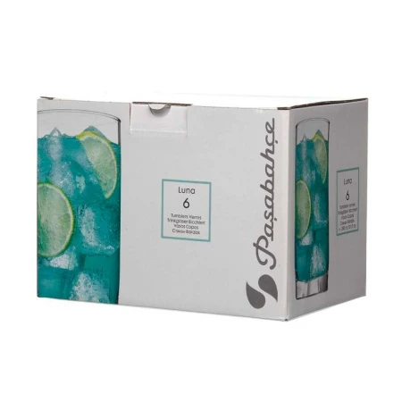 Стаканы набор 6шт 390мл стекло ЛУНА высокие (8)