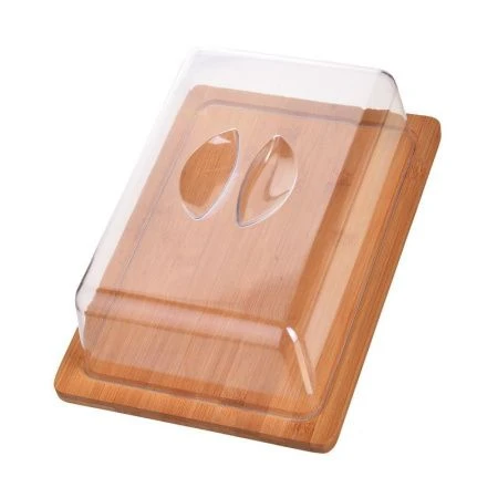 Сырница бамбук 26,5см пласт.крышка MB27346 (12)