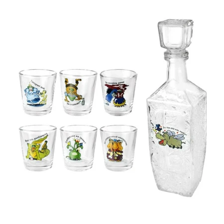 Набор барного стекла 7пр (графин, стопки 6шт)