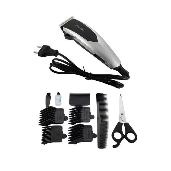 Машинка для стрижки электрическая пластик 240W, нерж.лезвия, 4 уровня стрижки, арт. 6803 (24)