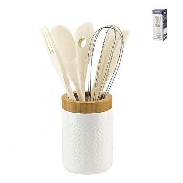 одставка для кухонных принадлежностей 8,5*8,5*13/26см фарфор Naturel подар.уп. (24)