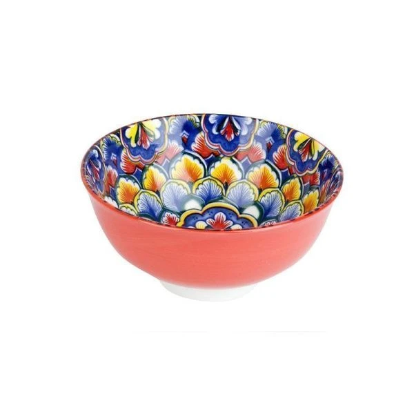 Салатник 300мл 12см фарфор Arabesque красный (72)