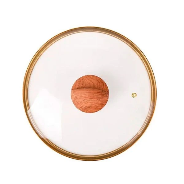 Сковорода 26см алюминий АП GRANIT ULTRA Black-gold с несъемной ручкой, стекл.крышкой (4)