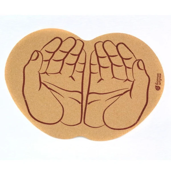 Коврик банный пробковый 43*30см Ладони БАННЫЕ ШТУЧКИ (12)