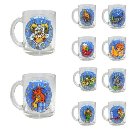 Кружка 320мл стекло ЗНАКИ ЗОДИАКА (24)