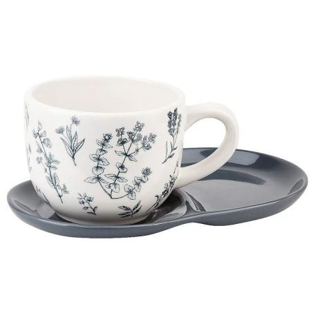 Набор для завтрака 2пр (чашка 500мл, блюдце) керамика ЛУГОВЫЕ ТРАВЫ 23*15*10,5см (6) ВЫВОД