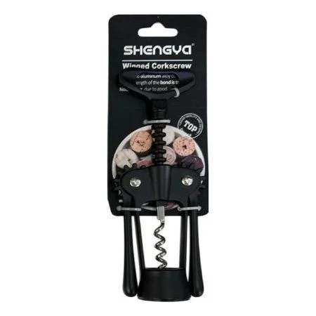 Штопор 18,5см металл черный E5114/JC-17403 (72)