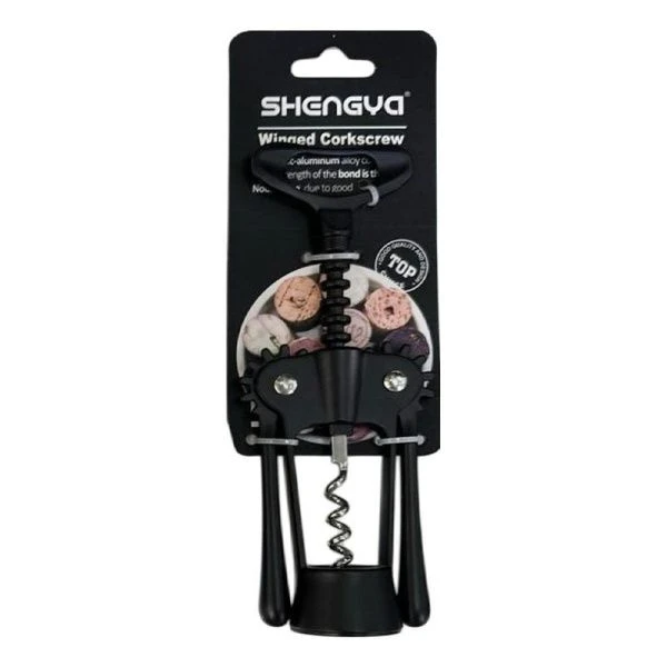 Штопор 18,5см металл черный E5114/JC-17403 (72)