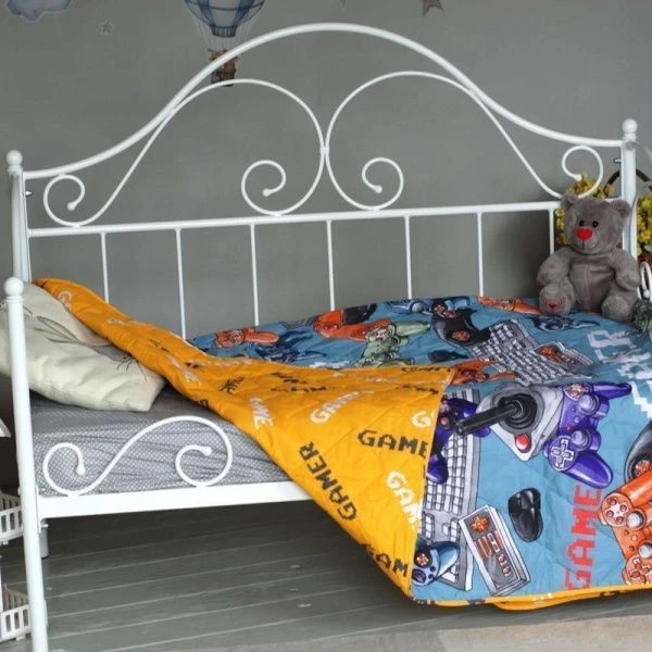 Покрывало детское стёганное 150*215 бязь ДомВелл рис. 7482/1 Геймер