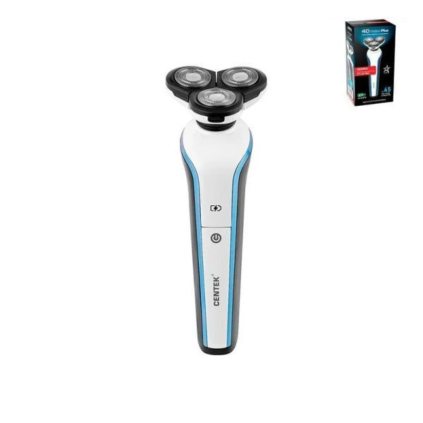 Бритва электрическая пластик Centek CT-2158 черн/бел/син 5Вт,3плав.головки, аккум.работа от (8) Бритва электрическая пластик Centek CT-2158 черн/бел/син 5Вт,3плав.головки, аккум.работа от (8)