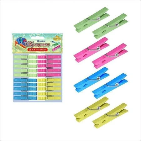 Прищепки бельевые пластм. 20шт. FL75-68 (144)