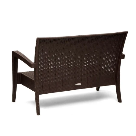 Диван 128*77*89см пластик Rattan Ola dom нагрузка до 200кг коричневый (1)