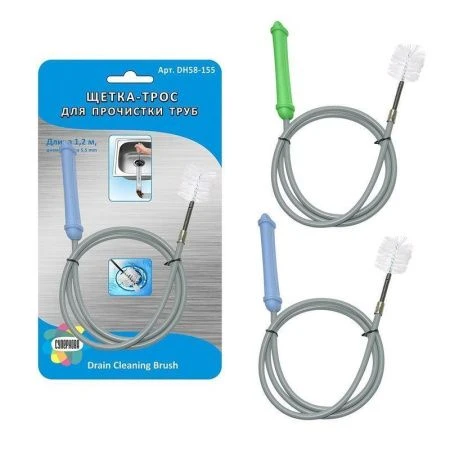 Трос сантехнический 1,2м d5,5мм металл/пластик (6/48)