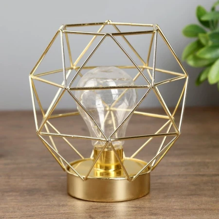 Лампа настольная металл Лофти 15*15*16см