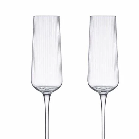 Бокалы для шампанского набор 2шт 230мл 5*7*25,2cм стекло Bar Line подар.уп KY-040/JC-18287 (12)