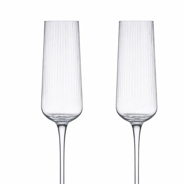 Бокалы для шампанского набор 2шт 230мл 5*7*25,2cм стекло Bar Line подар.уп KY-040/JC-18287 (12)