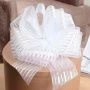Бант-шар №10 органза с полосой белый