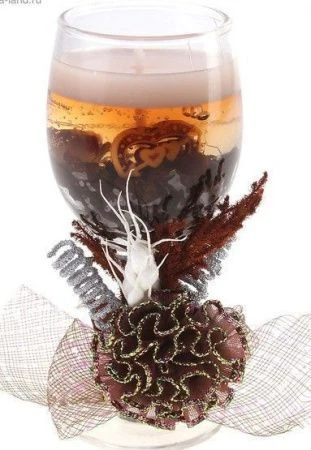 яяяСвеча гелевая Аромат парфюм h=13см тонкий вкус 638569